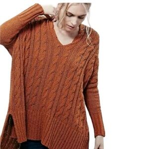 Free People Off-the-Shoulder Sweater - Burnt Orange